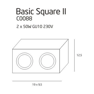 Plafon BASIC SQUARE II WH C0088