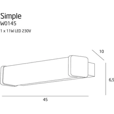 Kinkiet IP44 SIMPLE W0145