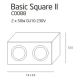 Plafon BASIC SQUARE II WH C0088
