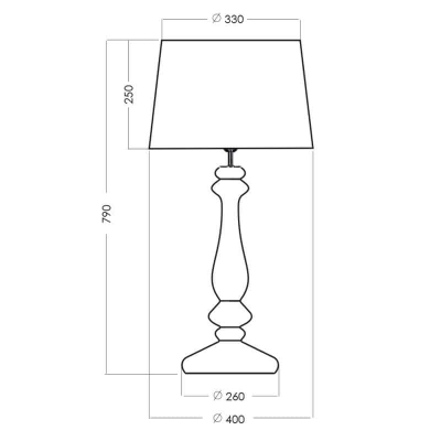 Lampa stołowa Versailles Transparent Black L204361228 4concepts
