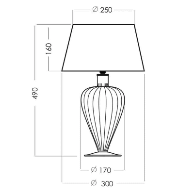 Lampa stołowa Bristol Transparent Black L046311503 4concepts