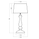 Lampa stołowa Versailles Transparent Copper 	L204461247 4concepts