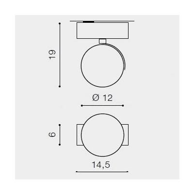 Kinkiet plafon JERRY 1 AZ1364 12V WH