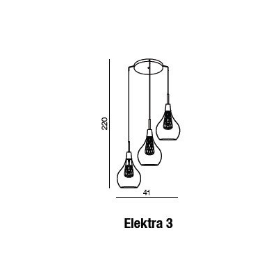 Lampa wisząca ELEKTRA 3 AZ1688