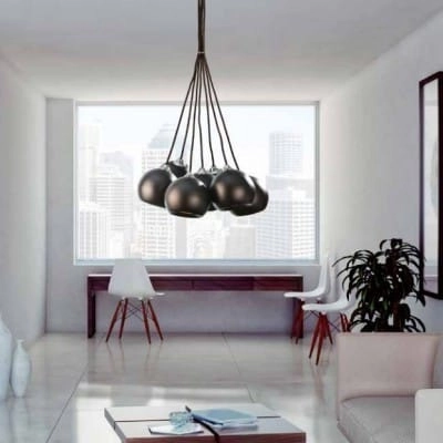 lafabryka.pl Lampa wisząca Gulia 7 AZ0635Black ........KOD: 15509