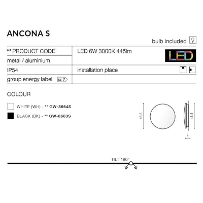 Kinkiet ANCONA S AZ2191AZZARDO IP54