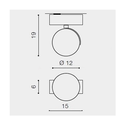 Kinkiet plafon MAX 1 AZ1372 WH/BK
