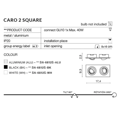 Oprawa stropowa CARO 2S AZ2436AZZARDO