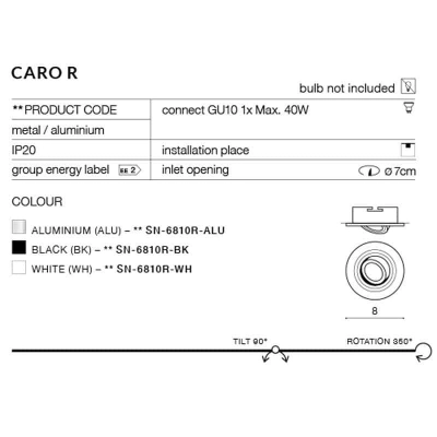 Oprawa stropowa CARO R AZ2430 AZZARDO