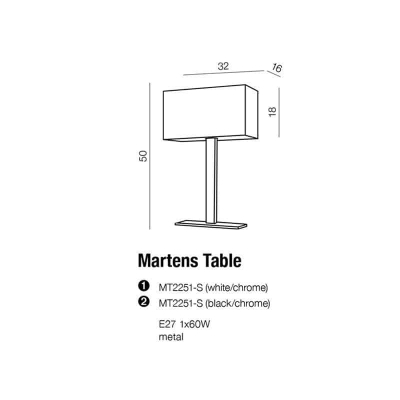 MARTENS TABLE WHITE AZ1527