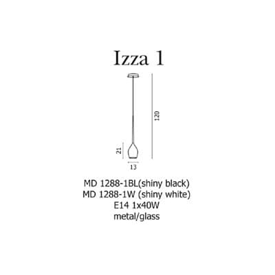 Lampa wisząca IZZA 1 AZ0131 + żarówka LED GRATIS ---wysyłka 24H--- AZZARDO
