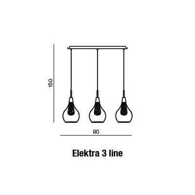 Lampa wisząca ELEKTRA 3 LINE AZ1689