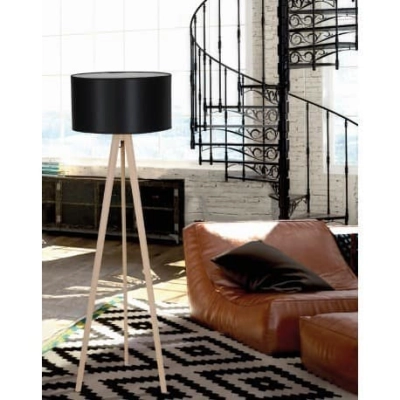 lafabryka.pl Lampa podłogowa TRIPOD WOOD AZ3013+AZ2968 black  ........KOD: 15509