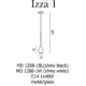 Lampa wisząca IZZA 1 AZ0131 + żarówka LED GRATIS ---wysyłka 24H--- AZZARDO