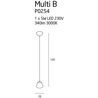 Multi B lampa wisząca  P0254 MaxLight