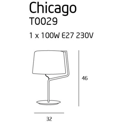 Lampa stołowa CHICAGO T0029 black MAXlight