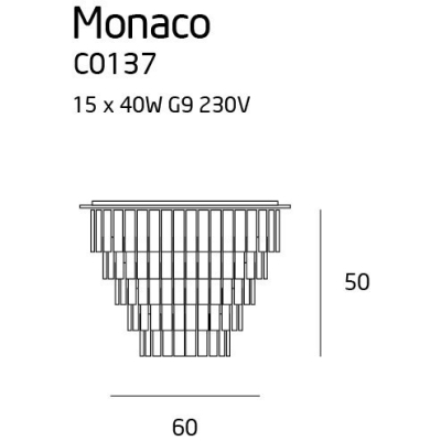 Monaco plafon C0137 MaxLight 60 cm