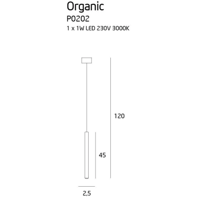 Lampa wisząca ORGANIC P0202 white MAXlight
