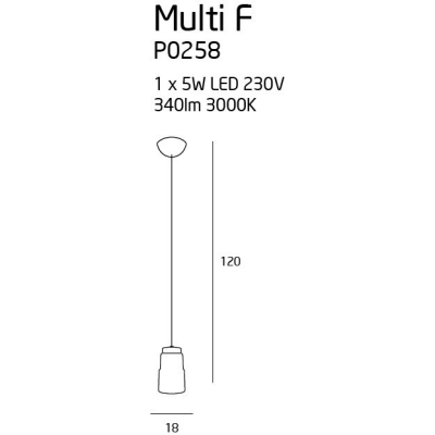 Multi F lampa wisząca P0258 MaxLight