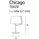 Lampa stołowa CHICAGO T0028 white MAXlight