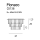 Monaco plafon C0136 MaxLight 42 cm