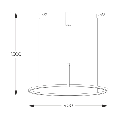 CLAUD 22808-WOOD LAMPA WISZĄCA CZARNA/BLACK