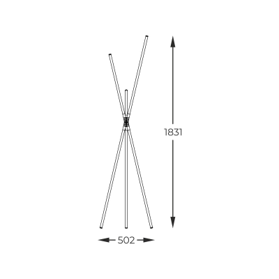 LAUTARO 1005 LAMPA PODŁOGOWA CZARNA/BLACK ZUMA LINE
