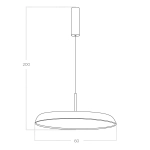 Lampa wisząca CLARA AZ5816 LED 50W CCT SWITCH DIMM szampański AZZARDO