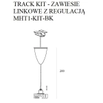 lafabryka.pl ZAWIESIE LINKOWE Z UCHWYTEM 2 M MHT1-KIT-BK CZARNE MaxLight