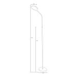 Lampa podłogowa LED nowoczesna biała SM-609-WH ZUMA LINE