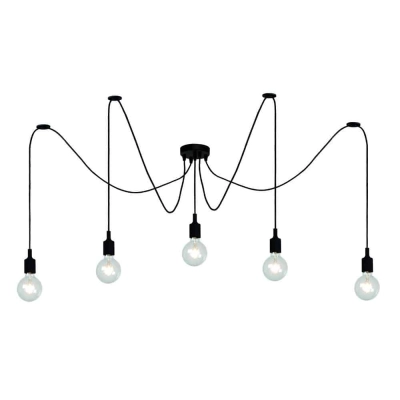 lafabryka.pl Lampa wisząca FIX MULTIPLE 5xE27 Black 08408/05/30 Lucide