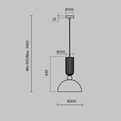 Lampa wisząca Antic MOD302PL-01GR1 Maytoni