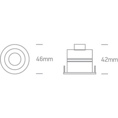 Oprawa podtynkowa The IP65 Mini Range 10103M/W/W ONE LIGHT