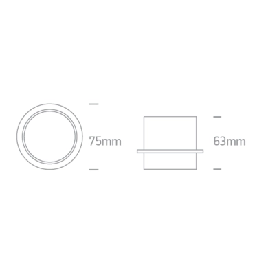 Oprawa podtynkowa BLACK GU10 10W DARK LIGHT 10105Y/B ONE LIGHT