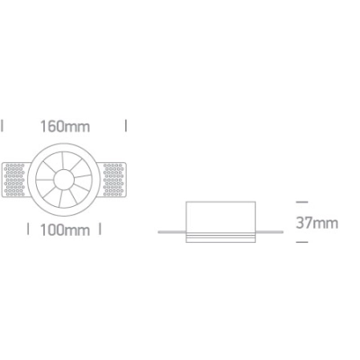 Oprawa podtynkowa The Trimless Mirror Range 10112XTR/W/W ONE LIGHT