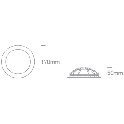 lafabryka.pl Nata 2 10116FD/B/BS downlight w kolorze czarny-mosiądz LED 3000K 16W dark light; zasilacz 300mA w komplecie ONE LIGHT