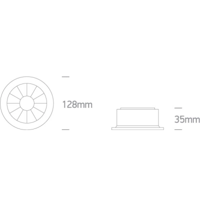 Oprawa podtynkowa The Round Mirror Range 10120X/B/W ONE LIGHT