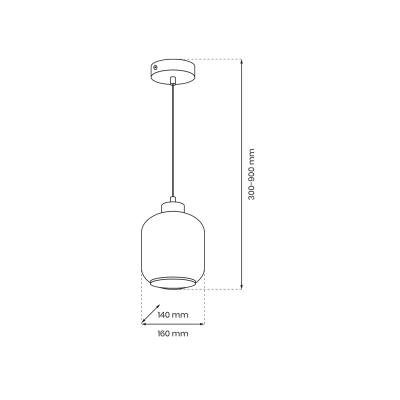 Lampa wisząca SOMBRA AMBER 1xE27 MLP8370 MILAGRO
