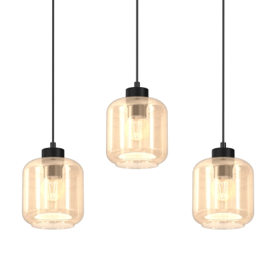 lafabryka.pl Lampa wisząca SOMBRA AMBER 3xE27 MLP8371 MILAGRO