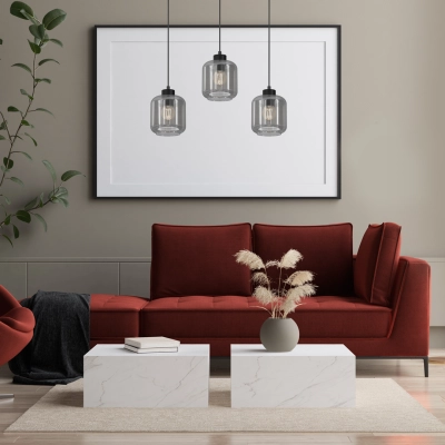 lafabryka.pl Lampa wisząca SOMBRA SMOKED 3xE27 MLP8374 MILAGRO