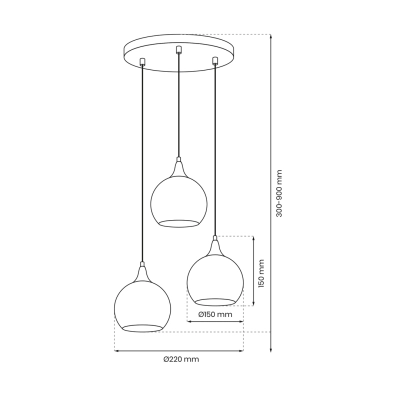 lafabryka.pl Lampa wisząca MONTE GOLD 3xE27 MLP8403 MILAGRO