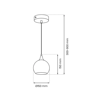 lafabryka.pl Lampa wisząca MONTE GOLD fi 150 1xE27 MLP8401 MILAGRO