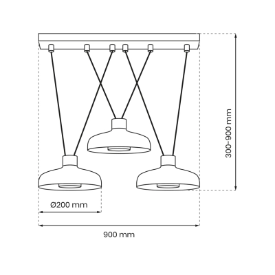 lafabryka.pl Lampa wisząca LINEA 3xGX53 MLP8820 MILAGRO