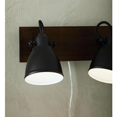 lafabryka.pl Kinkiet NATIVE Wall 2L Brown/Black 108213 Markslojd