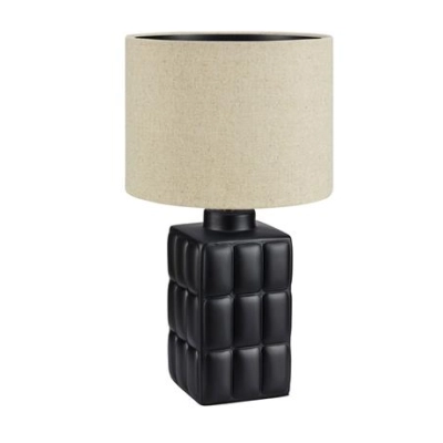 lafabryka.pl Lampa stołowa CUSCINI Table Big 1L Black/Beige 108247 Markslojd
