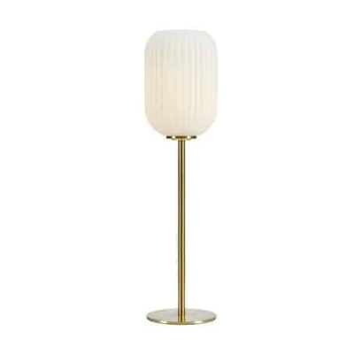 lafabryka.pl Lampa stołowa CAVA Table 1L Brushed Brass/White 108251 Markslojd