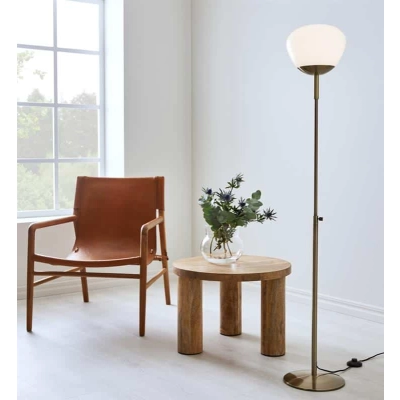 lafabryka.pl Lampa podłogowa RISE FLOOR 1L Antique/White 108277 Markslojd