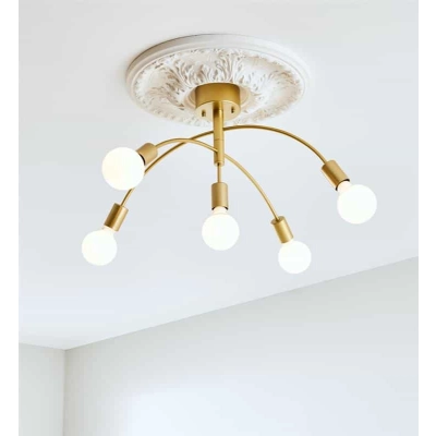 lafabryka.pl Plafon CYGNUS Ceiling 5L Painted Gold 108285 Markslojd