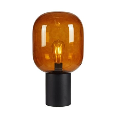 lafabryka.pl Lampa stołowa BROOKLYN Table 1L 44cm Black/Brown 108294 Markslojd