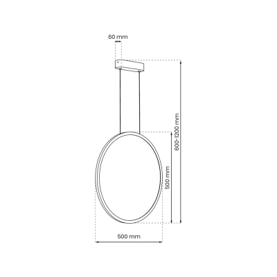Lampa wisząca Saturno Black 28W LED ML8854 Milagro